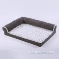 豪華な犬のフェイクファー猫長方形のボルスターベッド